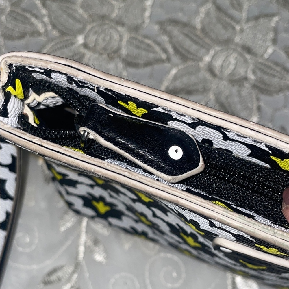 Vera Bradley Black and Yellow Floral Wristlet - Picture 7 of 7